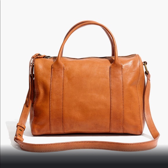Madewell Handbags - Madewell The Prague Satchel G3028 English saddle